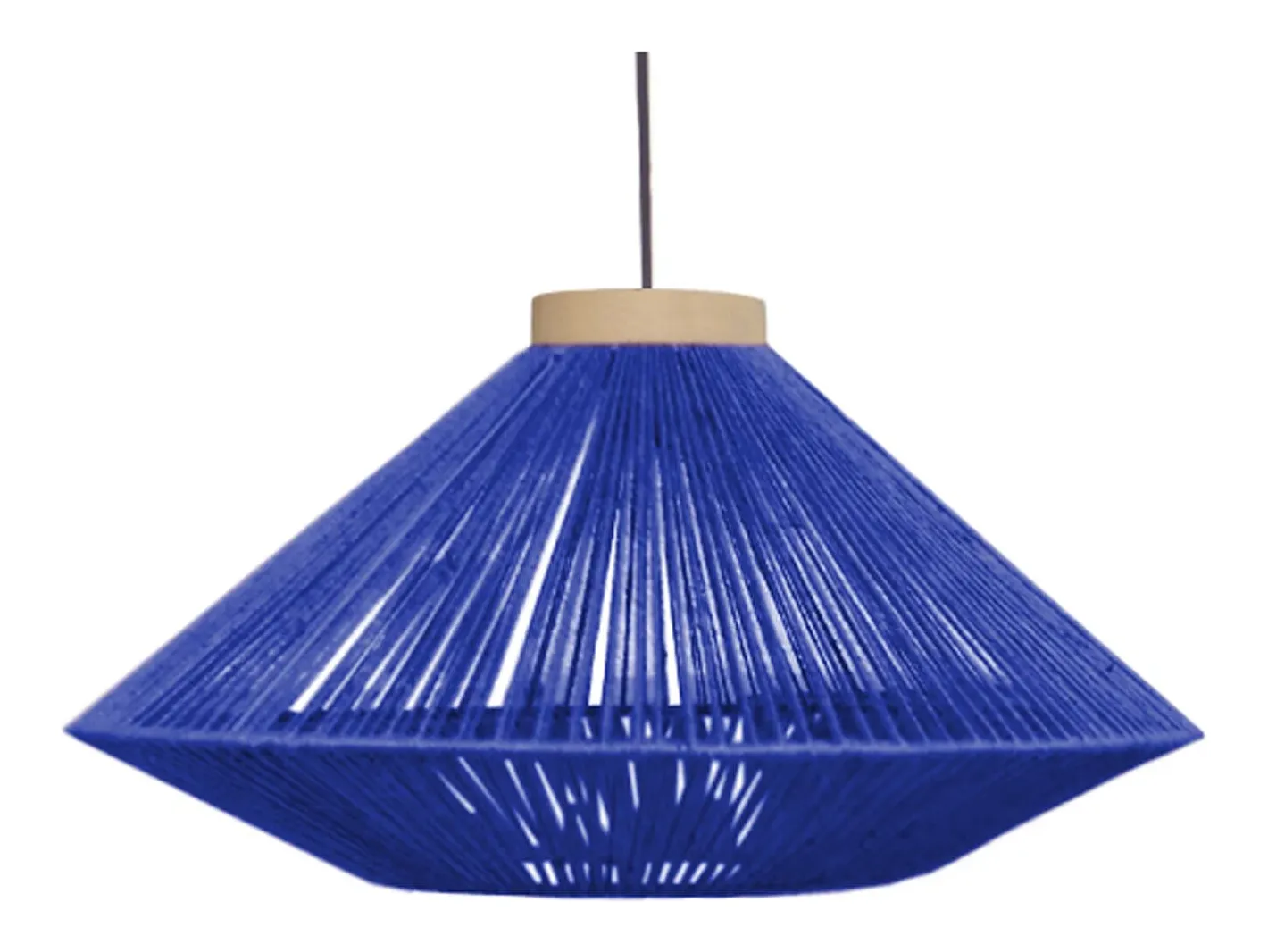 Discount TOSEL Lámpara de Pie ,metal,madera, ,A195xD 43x P 110cm Azul