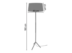 TOSEL Lámpara de Pie ,metal,Negro ,A160xD40xP40 cm Naranja Best