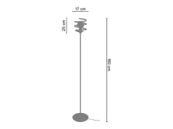 Discount TOSEL Lámpara de Pie ,metal, ,A160xD25xP25cm Violeta