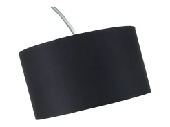 TOSEL Lámpara de Pie ,metal,Aluminio , A 190xD100x P 30cm Negro Clearance