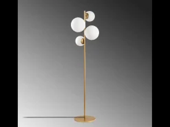 Hot Concept-Usine Lámpara de Pie Vintage Dorada con 4 Elegantes Luces para Dormitorio Salón Oficina Dorado
