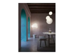 Outlet Lámpara de pie Zafferano - Árbol de Luz para interior y exterior, color - Lámpara de pie LED E27 - Base ajustable Negro