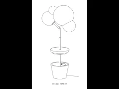 Outlet Lámpara de pie Zafferano - Árbol de Luz para interior y exterior, color - Lámpara de pie LED E27 - Base ajustable Negro