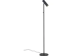 ebuy24 Lámpara de piso de 150 cm y cable de tela de 210 cm Negro Discount