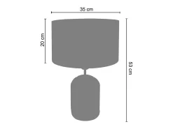 TOSEL Lámpara de Salón ,madera,vidrio,natural,A53xD35xP 35cm Amarillo