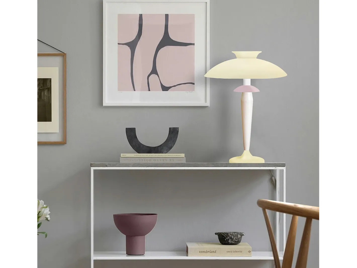 TOSEL Lámpara de Salón ,metal,madera,,A61xD35xP35cm Beige