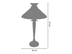 TOSEL Lámpara De Mesa-Lámpara de Salón ,metal,madera,, A57xD40xP40cm Naranja