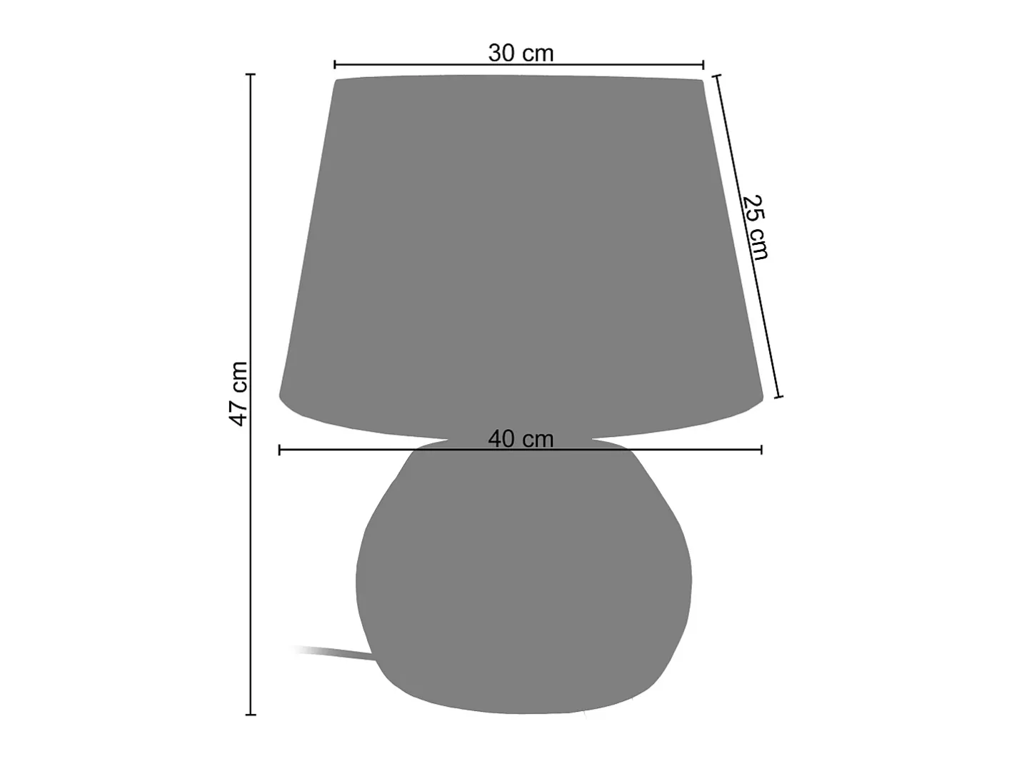 TOSEL Lámpara de Salón ,metal,Cromo,A47xD40xP40 cm Plateado