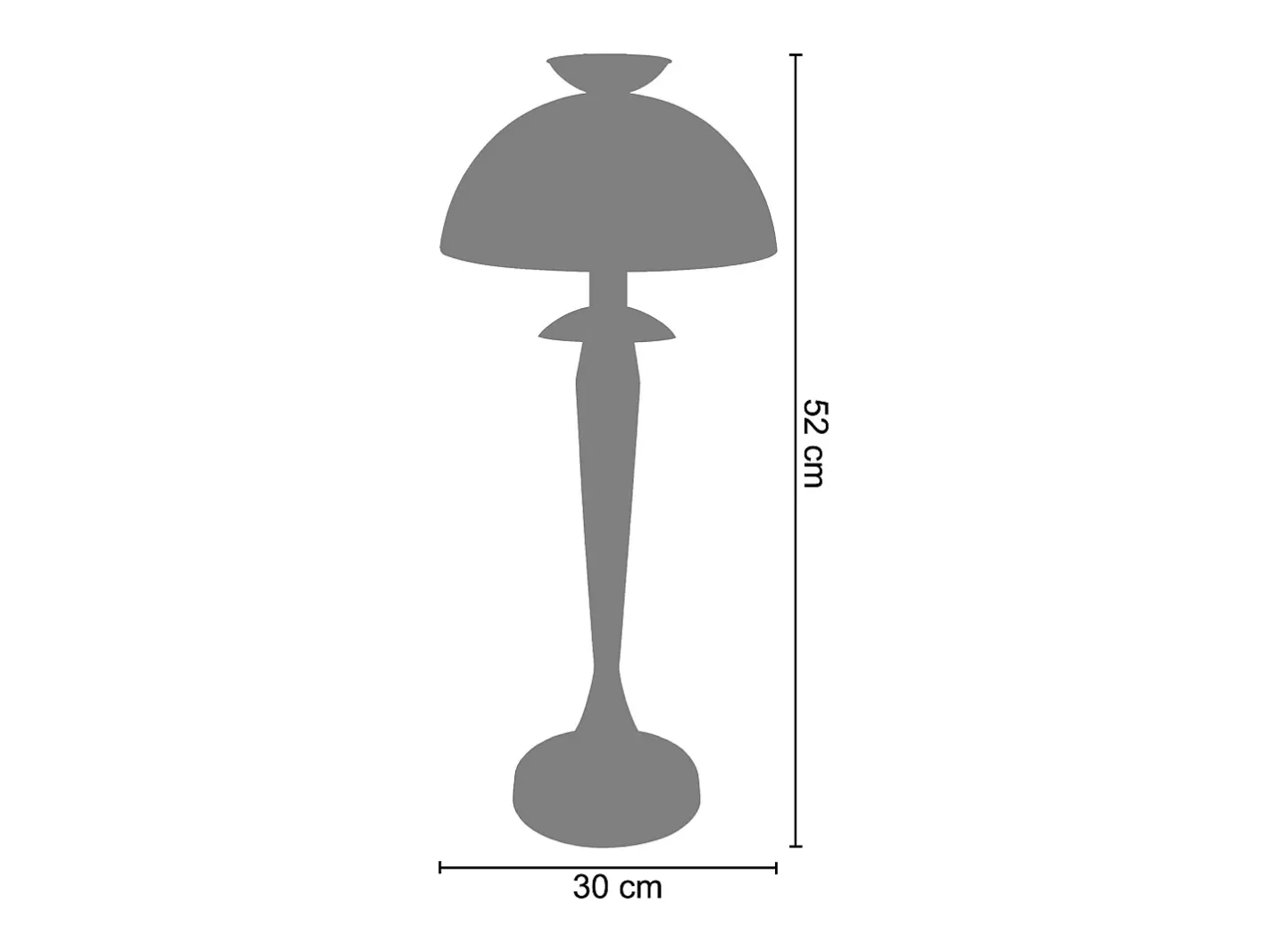 TOSEL Lámpara De Mesa-Lámpara de Salón ,metal,madera,,A57xD40x P 40cm Beige