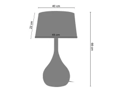 TOSEL Lámpara de Salón ,vidrio,,A66xD45xP45cm Transparente