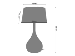 TOSEL Lámpara de Salón ,vidrio, ,A66xD45xP 45cm Transparente Hot