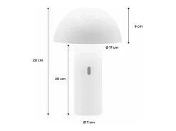 Sweeek Lámpara De Mesa-Lámpara de sobremesa con cabezal ajustable para interior Blanco