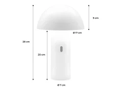 Sweeek Lámpara De Mesa-Lámpara de sobremesa con cabezal ajustable para interior Blanco