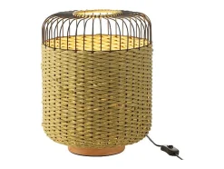 Discount J-Line Lámpara de sobremesa de metal y fibra 27x27x34.5 cm Verde