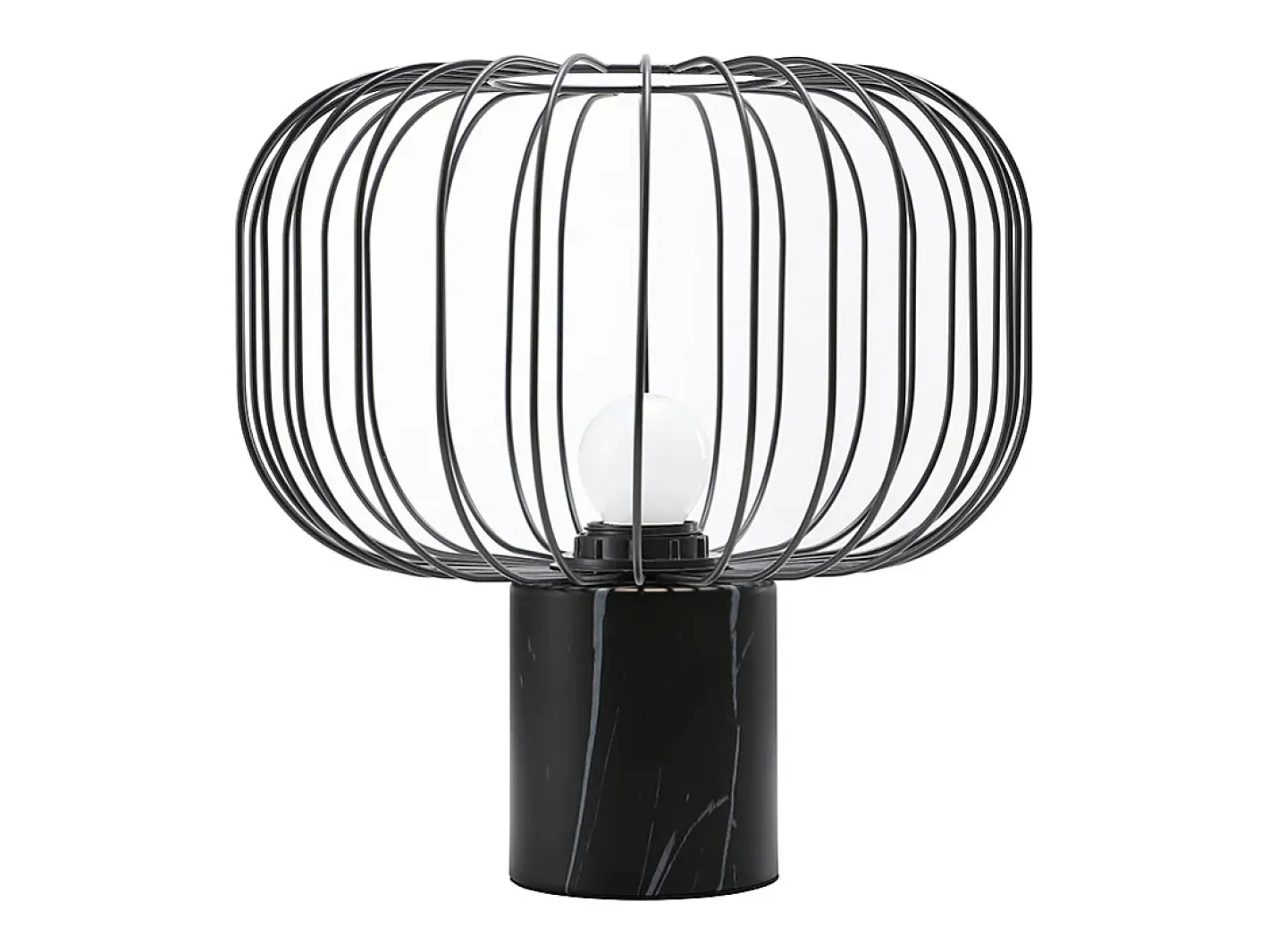 Hot OZAIA Lámpara de sobremesa metálica, D. 26 x H. 26 cm, , ANDROMAQUE Negro