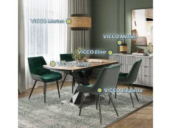 Vicco Lámpara de sobremesa 17.5x17.5x26.5 morten Negro Best