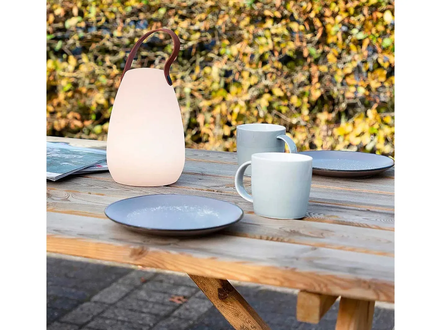 Basic Iluminación Exterior-Lámpara de sobremesa Smartwares 8 colores luz LED Blanco
