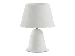 Lámpara De Mesa-Lámpara de sobremesa 30x30x40 con base y tulipa de papel maché Blanco