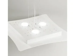 Lámpara Suspendida-Lámpara de suspensión Isotta 10 luces GX53 gris tórtola - Plafón de diseño moderno 62x69cm, luz de doble emisión, máx 10x8W, IP20, bombillas excluidas Marru00f3n chocolate