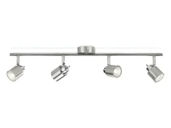 Ledkia Plafón-Lámpara de Techo 4 Focos Meranti Cromado Dorado