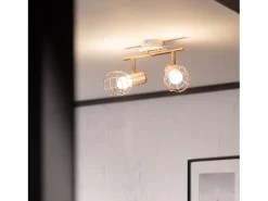 Ledkia Lámpara de Techo Aluminio Orientable 2 Focos Lada Cobre Multicolor New