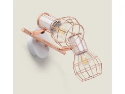 Ledkia Lámpara de Techo Aluminio Orientable 2 Focos Lada Cobre Multicolor New