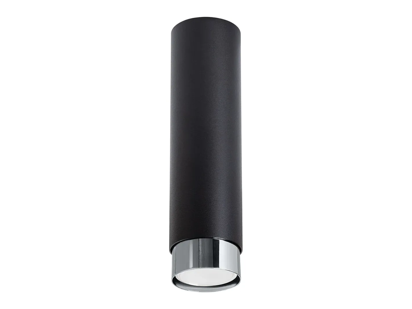 Sollux Lighting Plafón-Lámpara de techo Alvor moderno de acero - 1 fuentes luminosas 3000K - L.6 x A.22,5 cm - /cromo Negro