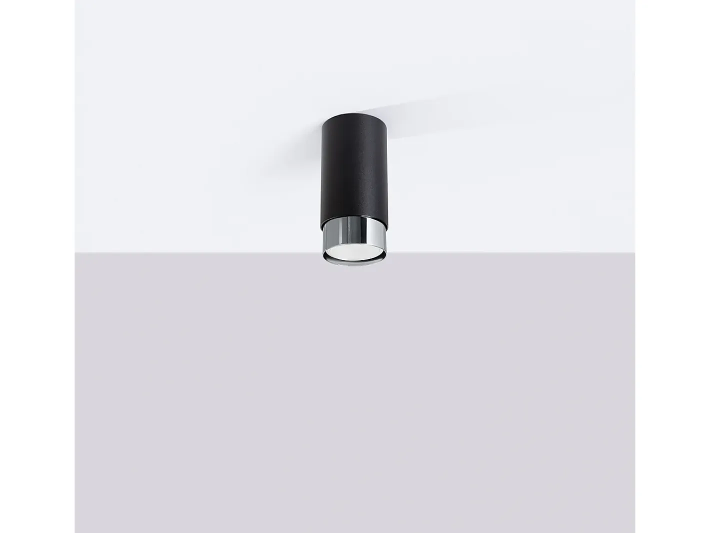 Sale Sollux Lighting Lámpara de techo Alvor moderno de acero - 1 fuentes luminosas 3000K - L.6 x A.12,5 cm - /cromo Negro