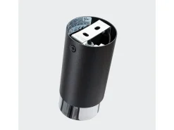 Sollux Lighting Plafón-Lámpara de techo Alvor moderno de acero - 1 fuentes luminosas 4000K - L.6 x A.12,5 cm - /cromo Negro