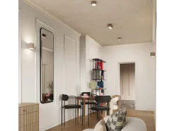 Sollux Lighting Plafón-Lámpara De Techo Aura Minimalista De Aluminio - 2 Fuentes Luminosas - L.21 X A.12 Cm - Pardo Gris