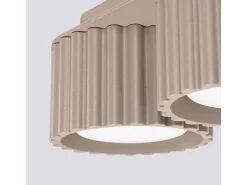Sollux Lighting Plafón-Lámpara De Techo Aura Minimalista De Aluminio - 2 Fuentes Luminosas - L.21 X A.12 Cm - Pardo Gris