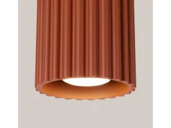 Sollux Lighting Lámpara De Techo Aura Minimalista De Aluminio - 1 Fuentes Luminosas - L.10 X A.10 Cm - Ocre Rojo Outlet