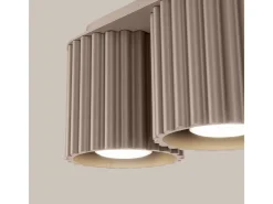 Sollux Lighting Lámpara De Techo Aura Minimalista De Aluminio - 2 Fuentes Luminosas - L.21 X A.12 Cm - Pardo Gris Sale