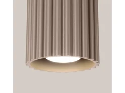 Sollux Lighting Plafón-Lámpara De Techo Aura Minimalista De Aluminio - 1 Fuentes Luminosas - L.10 X A.10 Cm - Pardo Gris