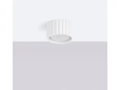 Best Sollux Lighting Lámpara De Techo Aura Minimalista De Aluminio - 1 Fuentes Luminosas - L.10 X A.10 Cm - Blanco