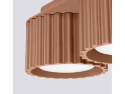 Sollux Lighting Plafón-Lámpara De Techo Aura Minimalista De Aluminio - 2 Fuentes Luminosas - L.21 X A.12 Cm - Moca Bronce