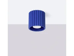 Outlet Sollux Lighting Lámpara De Techo Aura Minimalista De Aluminio - 1 Fuentes Luminosas - L.10 X A.10 Cm - Ultramarino Azul oscuro