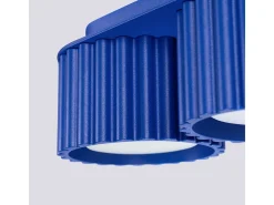 Sollux Lighting Plafón-Lámpara De Techo Aura Minimalista De Aluminio - 2 Fuentes Luminosas - L.21 X A.12 Cm - Ultramarino Azul oscuro