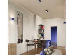 Sollux Lighting Plafón-Lámpara De Techo Aura Minimalista De Aluminio - 2 Fuentes Luminosas - L.21 X A.12 Cm - Ultramarino Azul oscuro