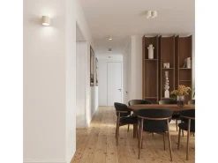 Sollux Lighting Plafón-Lámpara De Techo Aura Minimalista De Aluminio - 2 Fuentes Luminosas - L.21 X A.12 Cm - Beige