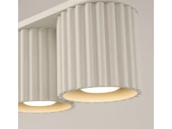 Sollux Lighting Plafón-Lámpara De Techo Aura Minimalista De Aluminio - 2 Fuentes Luminosas - L.21 X A.12 Cm - Beige