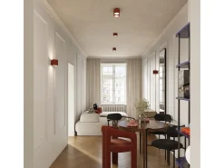 Sollux Lighting Lámpara De Techo Aura Minimalista De Aluminio - 1 Fuentes Luminosas - L.10 X A.10 Cm - Ocre Rojo Best