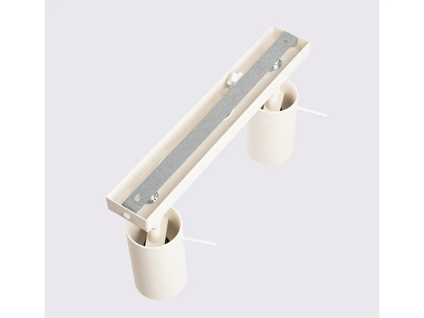 Sollux Lighting Plafón-Lámpara de techo Briix moderno de acero - 2 fuentes luminosas 3000K - L.30 x A.17 cm - Beige