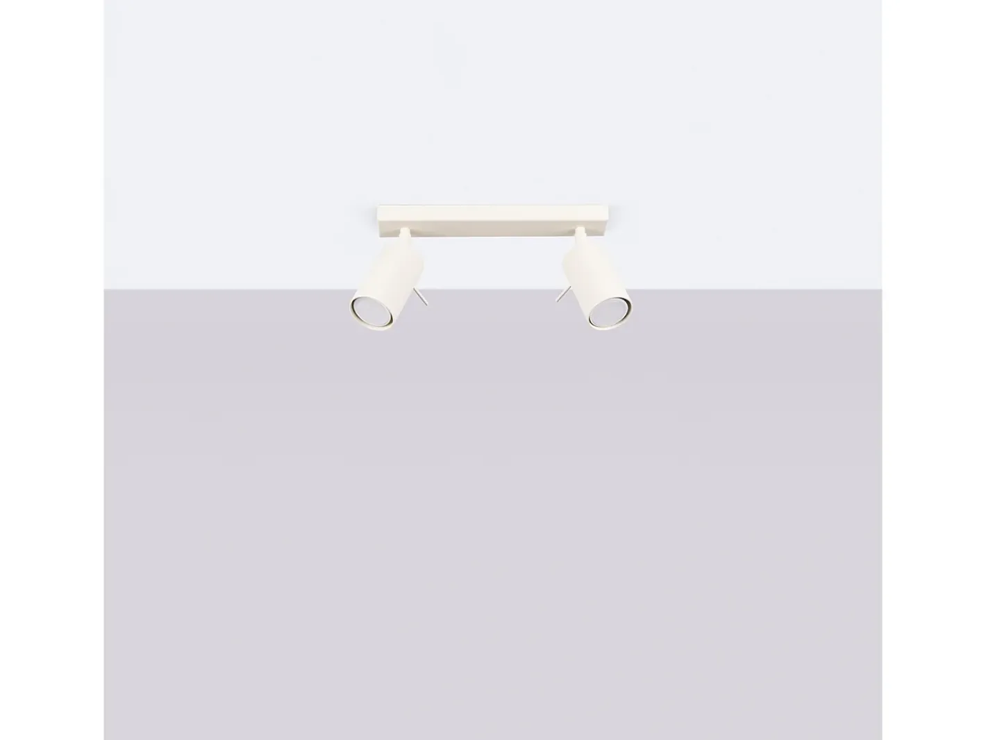 Sollux Lighting Plafón-Lámpara de techo Briix moderno de acero - 2 fuentes luminosas 3000K - L.30 x A.17 cm - Beige