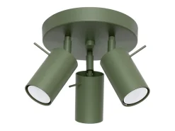 Sollux Lighting Lámpara de techo Briix moderno de acero - 3 fuentes luminosas 4000K - L.19,5 x A.18,5 cm - oliva Verde New