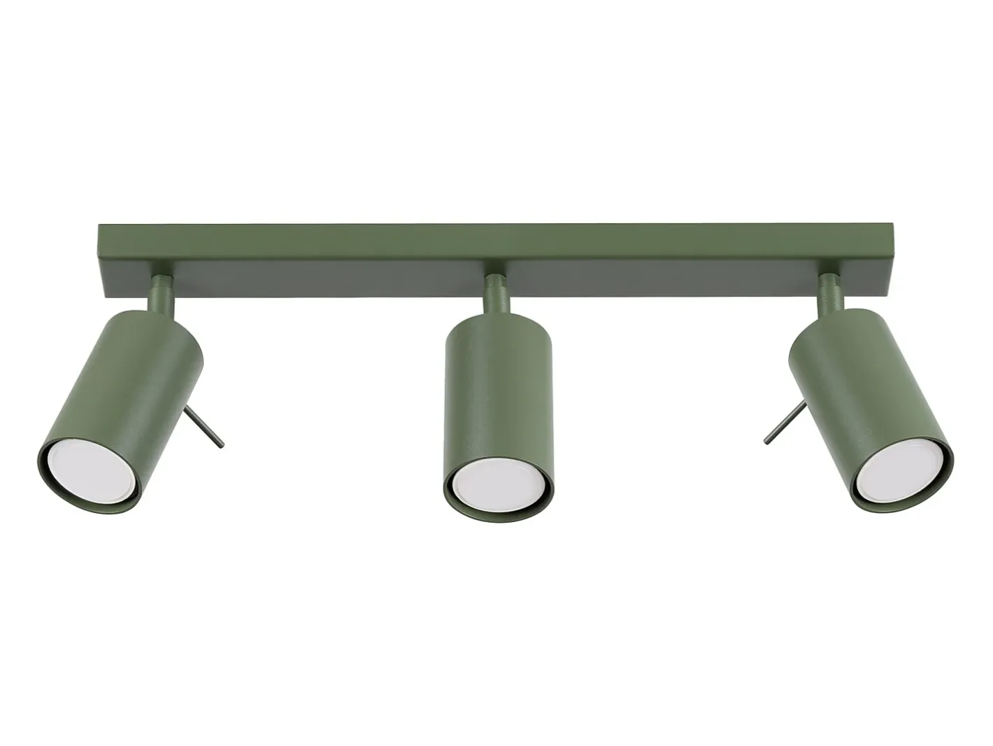 New Sollux Lighting Lámpara de techo Briix moderno de acero - 3 fuentes luminosas 4000K - L.45 x A.17 cm - oliva Verde