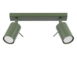 Sollux Lighting Plafón-Lámpara de techo Briix moderno de acero - 2 fuentes luminosas 4000K - L.30 x A.17 cm - oliva Verde