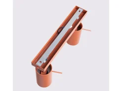 Sollux Lighting Plafón-Lámpara de techo Briix moderno de acero - 2 fuentes luminosas 3000K - L.30 x A.17 cm - ocre Rojo