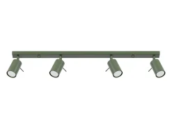 Sollux Lighting Plafón-Lámpara de techo Briix moderno de acero - 4 fuentes luminosas 4000K - L.81 x A.17 cm - oliva Verde