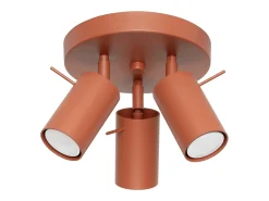 Sollux Lighting Lámpara de techo Briix moderno de acero - 3 fuentes luminosas 4000K - L.19,5 x A.18,5 cm - ocre Rojo New